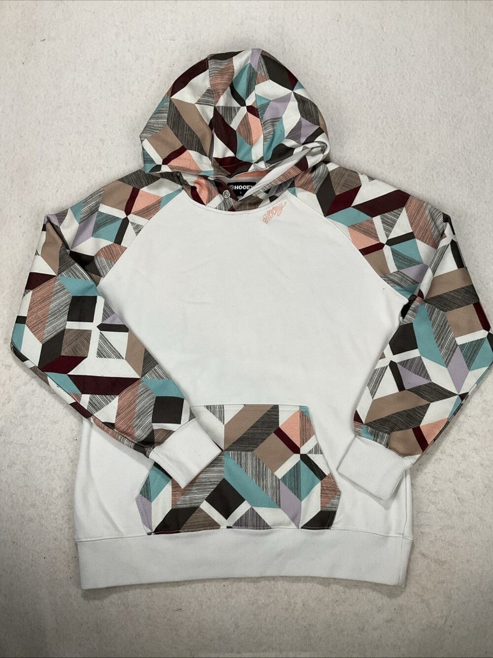 Hooey Western Geometric Hoodie Cowboy Rodeo Pullover Sweatshirt Ranch Womens L